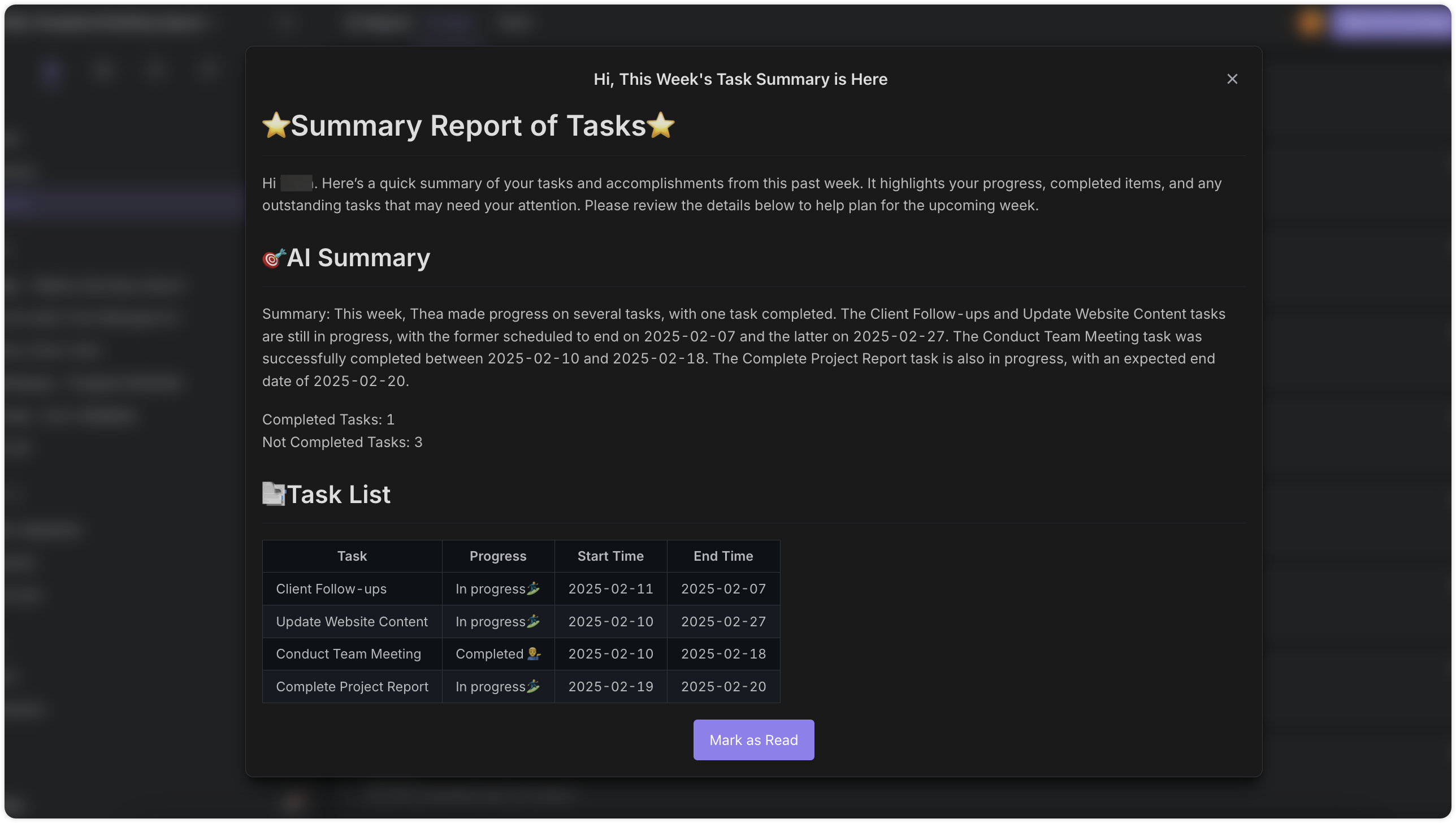Friday Report