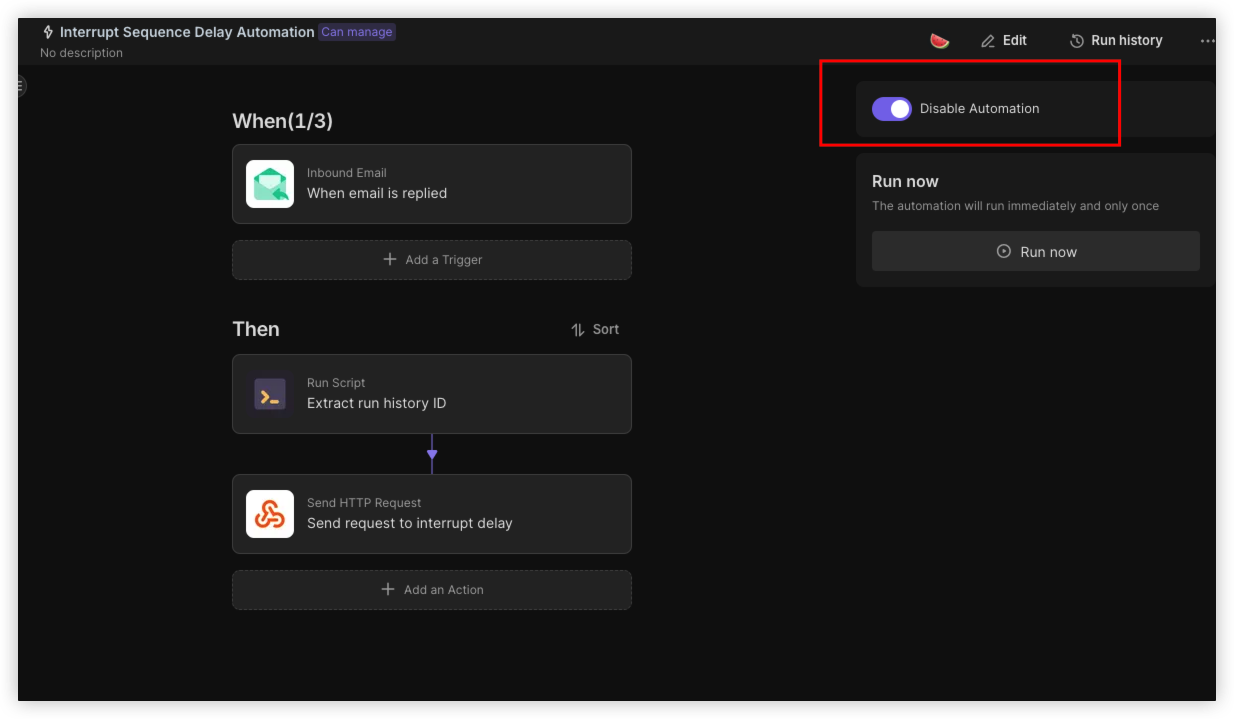 Enable Automation