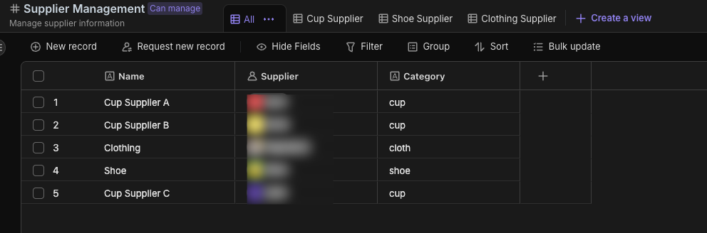 Supplier Setup