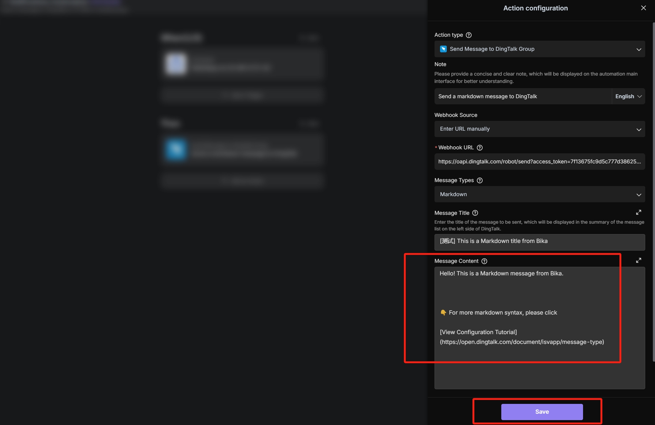 Diagram of Inputting Custom Keyword in Message Content