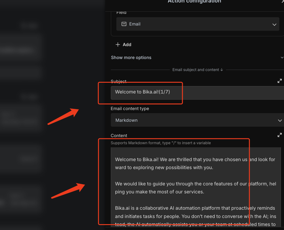 Modify Email