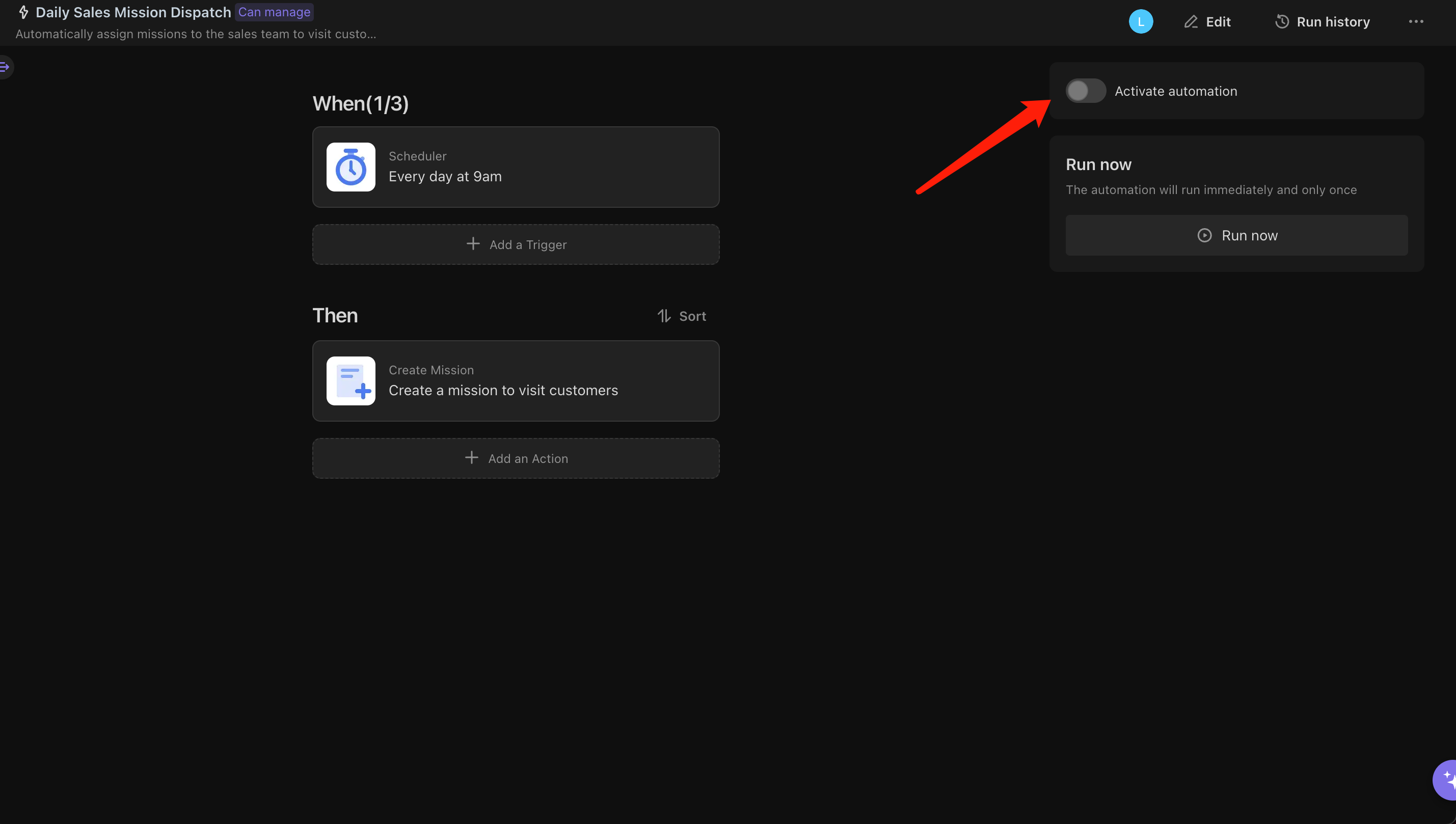 Enable Automation